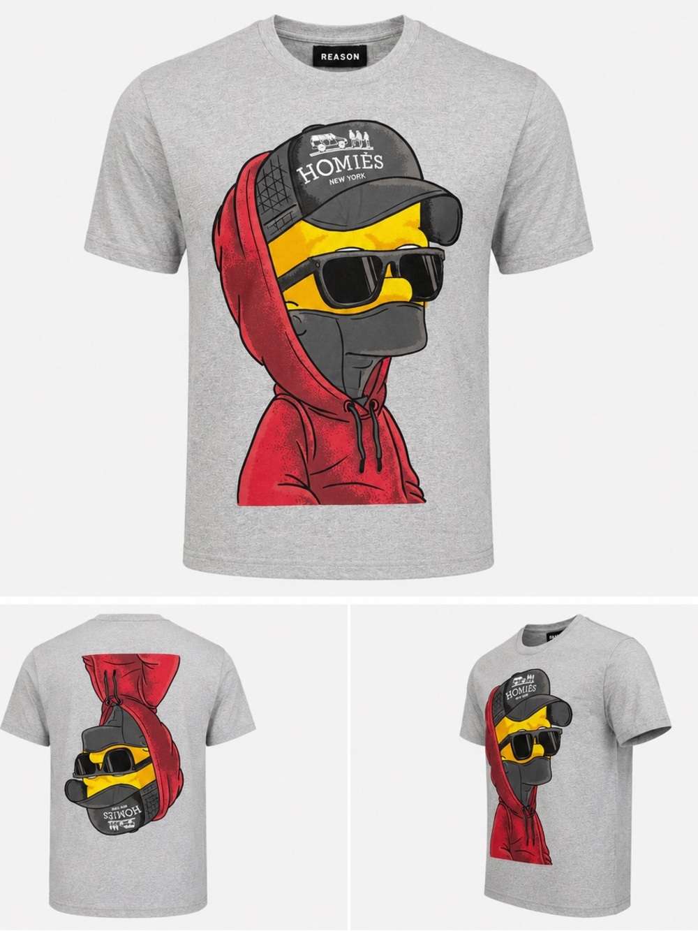 Reason X Simpson Colab Homies
Bart Simpson grey t shirt